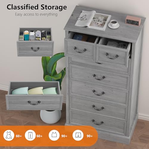 7 Drawers Wood Dresser Chest of Drawers T920062