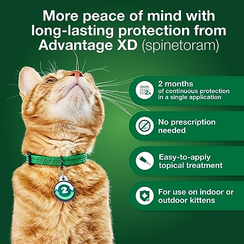 Large Cat Flea Prevention Treatment, 4 Topical Doses A2795