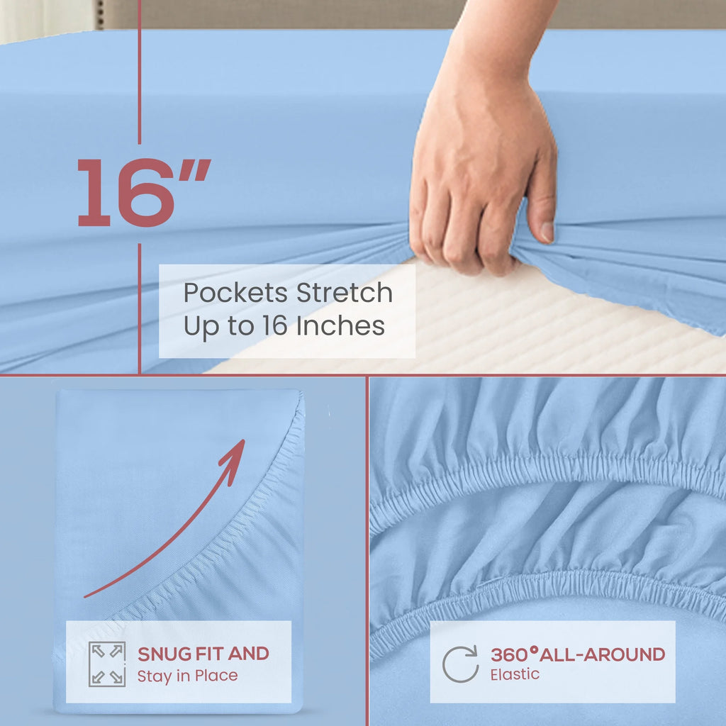 Blue Queen Fitted Cotton Sheet R870759