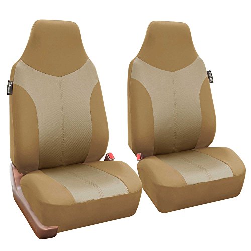 Beige Twill Car Seat Covers Full Set H3472