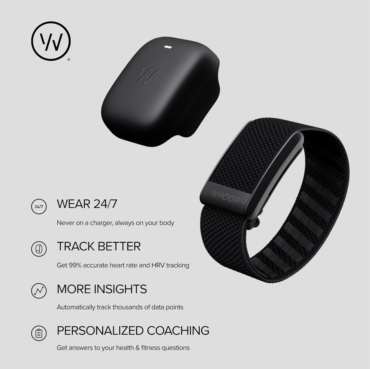 WHOOP 4.0 with 12 Month Subscription – Wearable Health, Fitness & Activity Tracker S25886