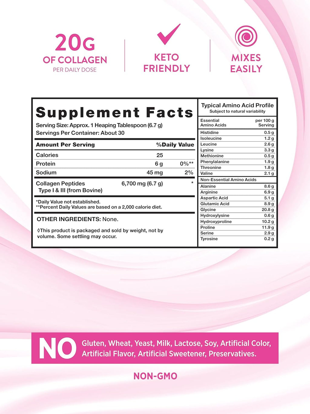 7 oz Unflavored Grass Fed Collagen Peptides G93208