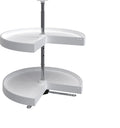 White Polymer Pie Cut 2-Shelf Lazy Susan P580982