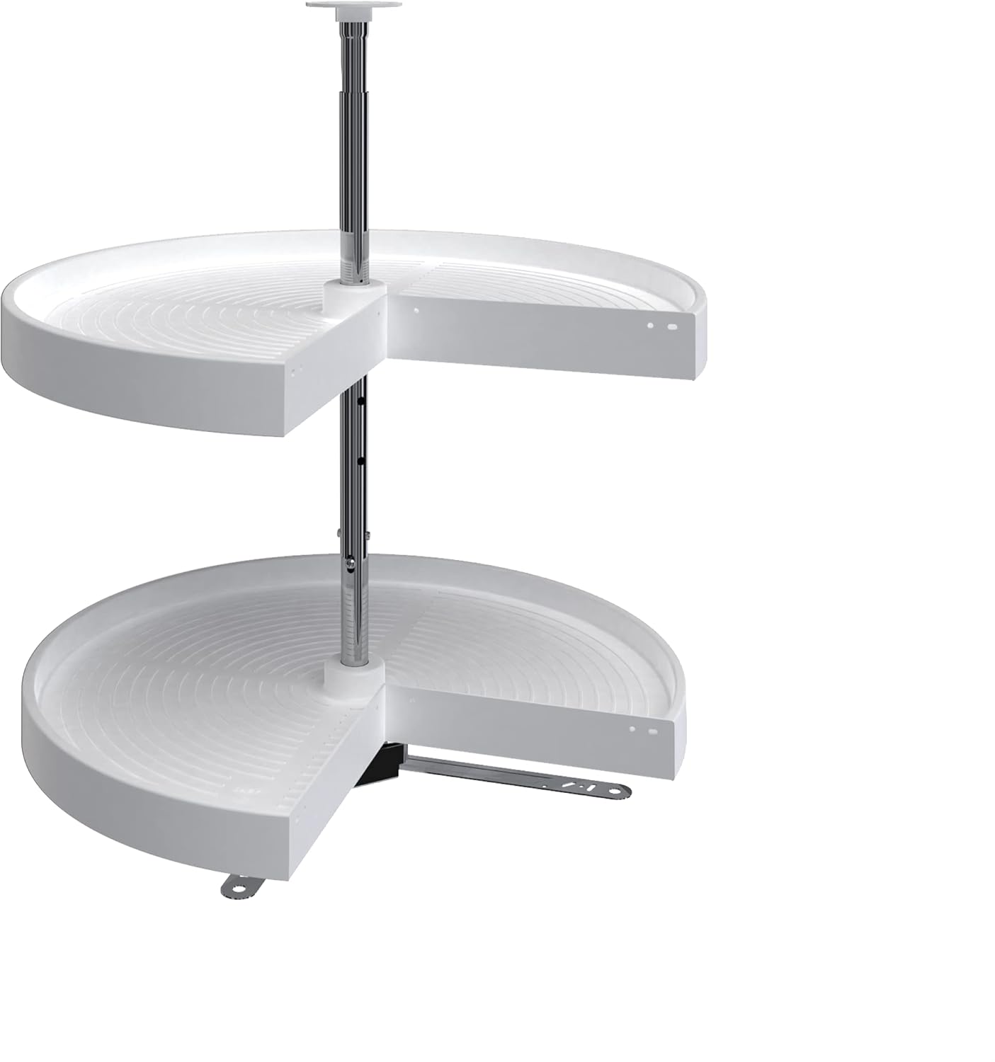 White Polymer Pie Cut 2-Shelf Lazy Susan P580982