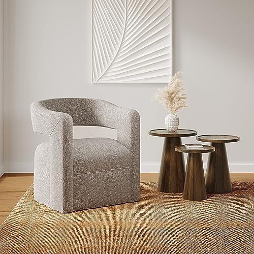 Set of 3 Solid Hardwood Round Nesting Tables Z1764