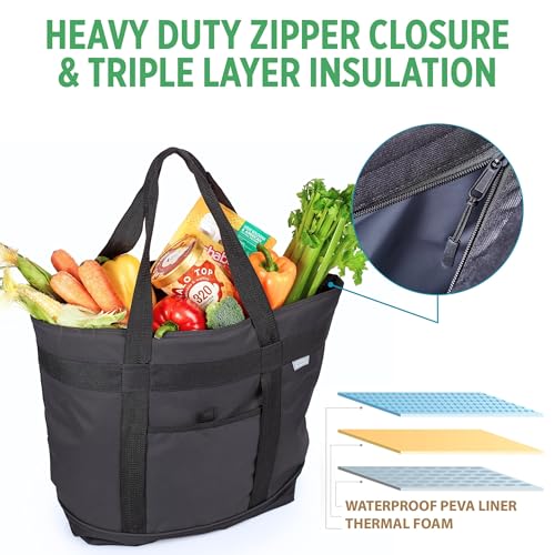 Jumbo Insulated Cooler Bag (Charcoal) with HD Thermal Insulation C28951