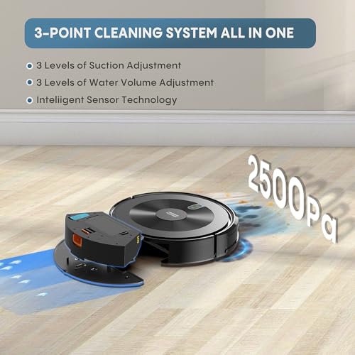 Slim Robot Vacuum and Mop Combo with 120 Mins Runtime C3926
