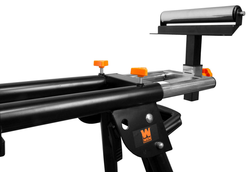 Collapsible Rolling Miter Saw Stand with 3 Onboard Outlets R524