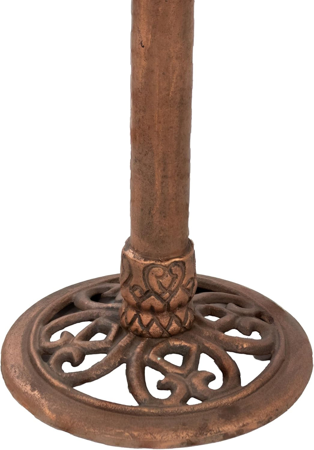 Copper Patina Cast Aluminum Bird Bath Q86297