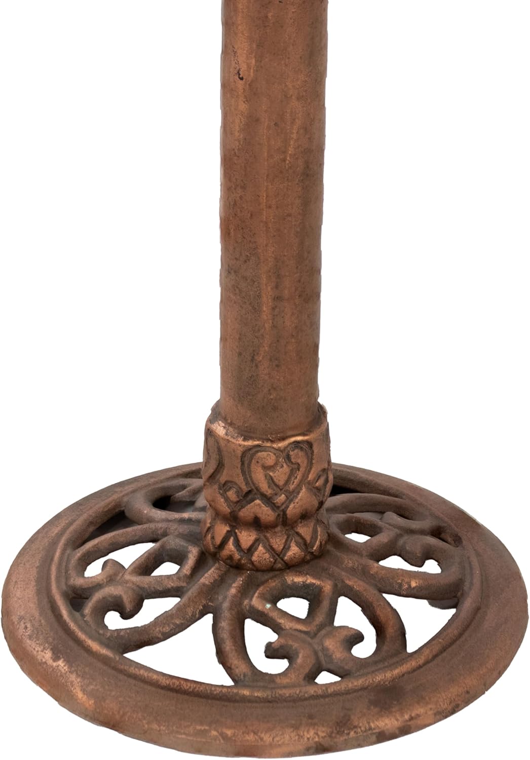 Copper Patina Cast Aluminum Bird Bath Q86297