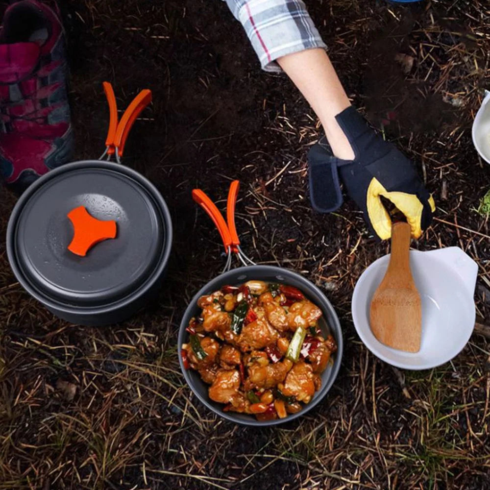 10 Piece Aluminum Camping Mess Kit Z674