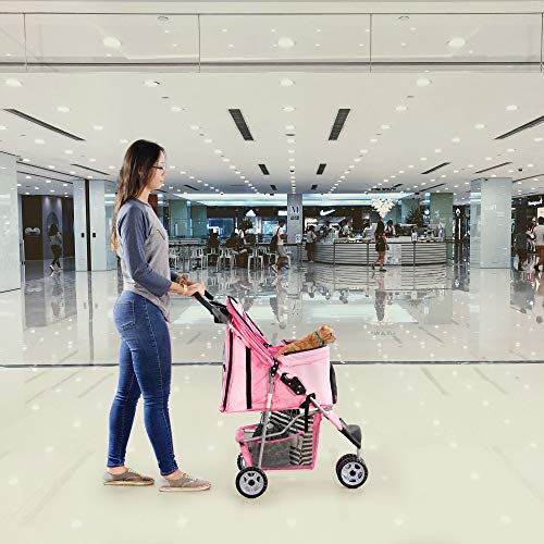 Black 3 Wheel Foldable Pet Stroller L1143
