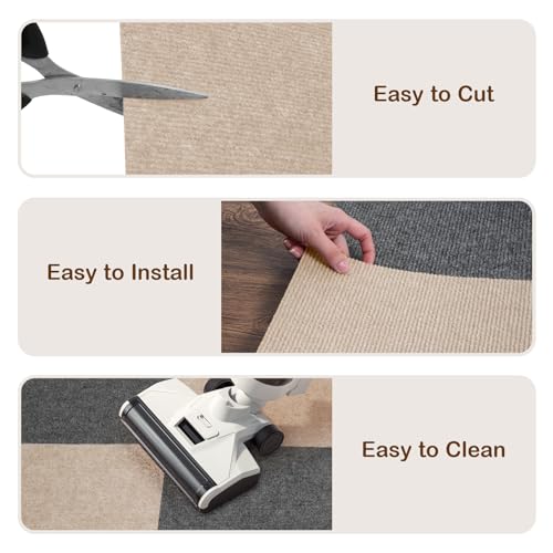 12 Pack Dark Grey Self Adhesive Carpet Floor Tiles G289