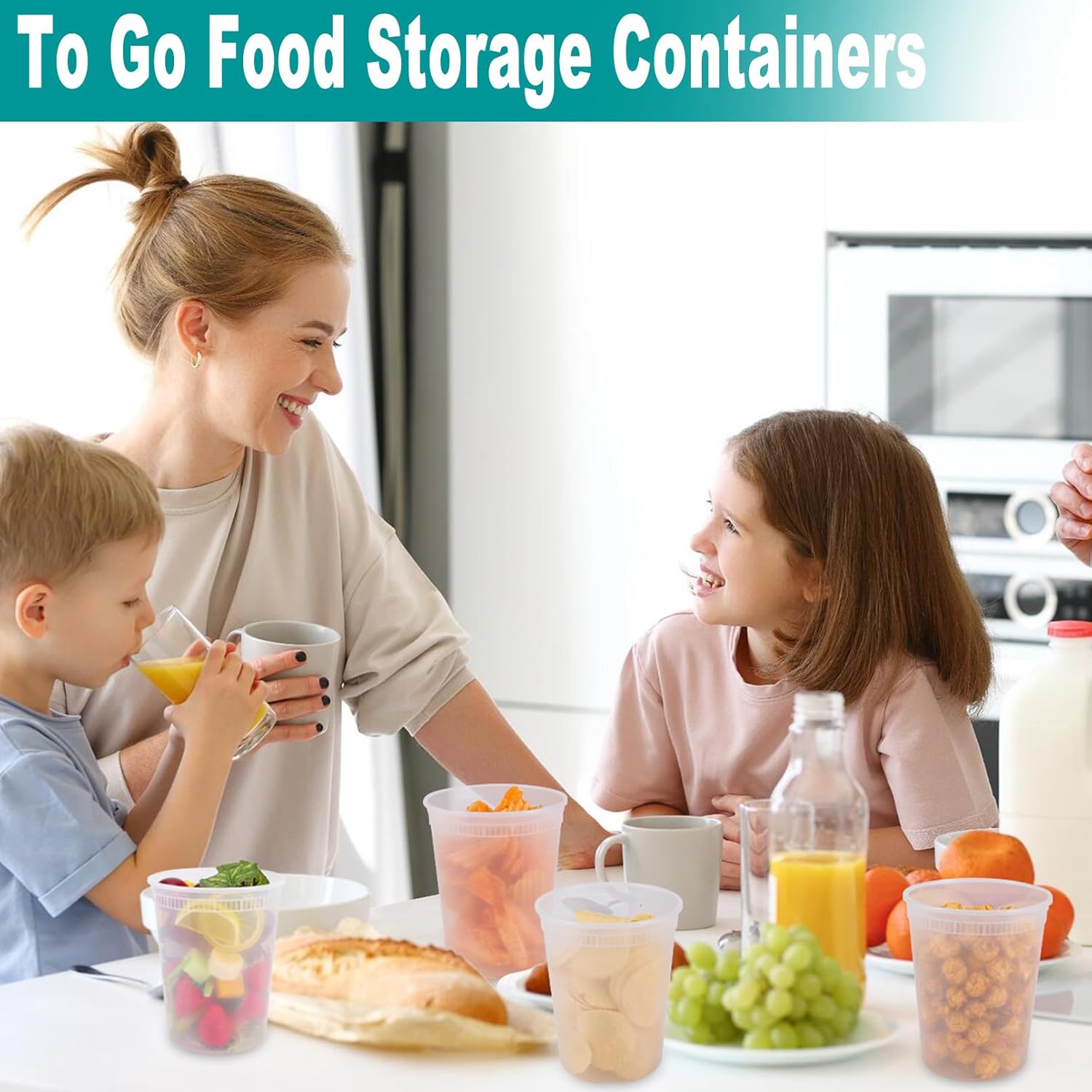 32oz Plastic Deli Containers with Lids H8806
