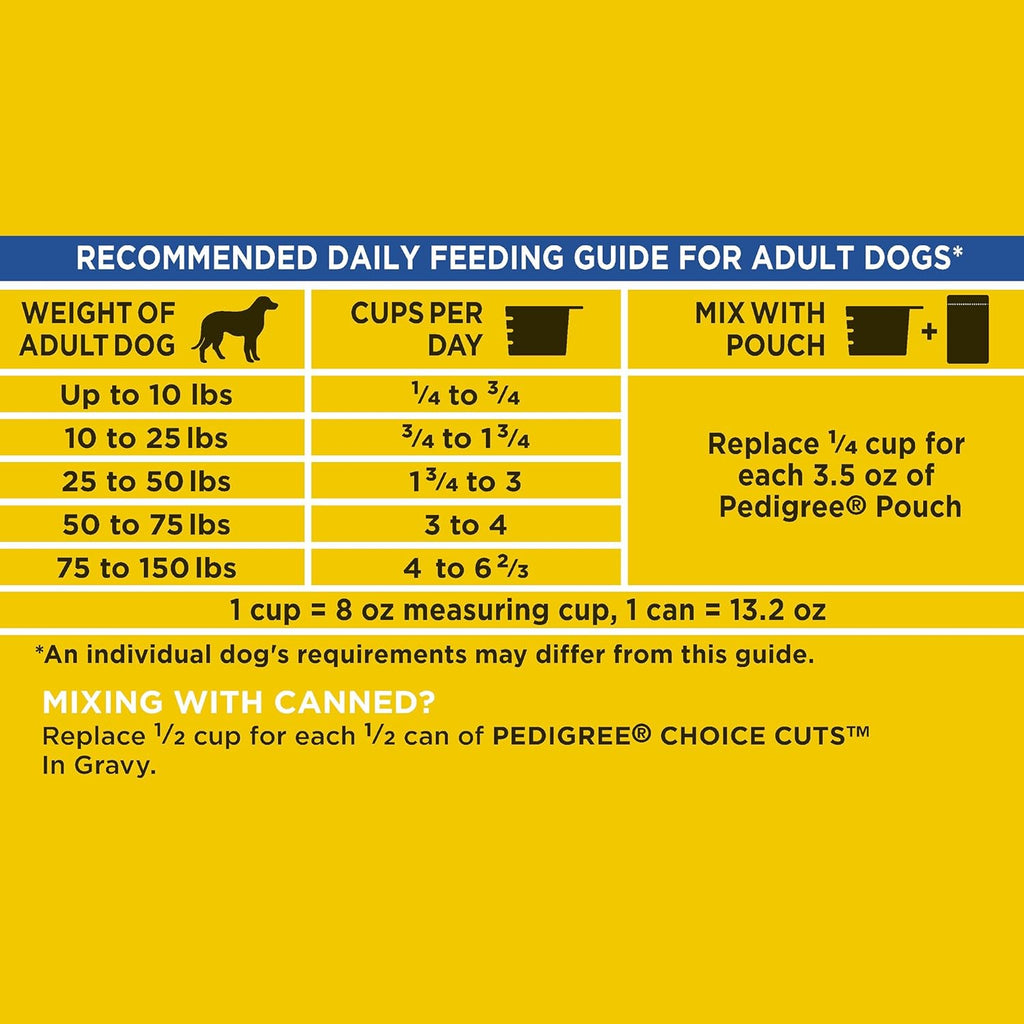 Pedigree Adult Roasted Chicken, Rice & Vegetable Flavor Dry Dog Food 44 Pounds R626