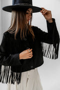 Black Fringe Jacket Z541