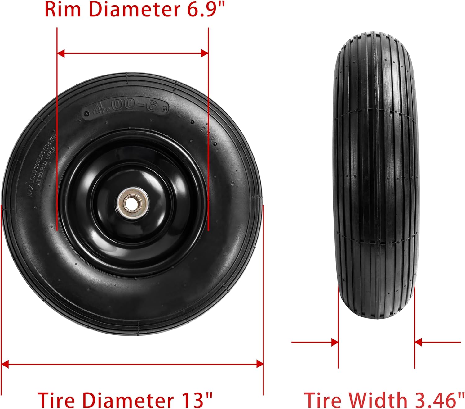 4.00-6 Tire and Wheel 2 Pack B28284