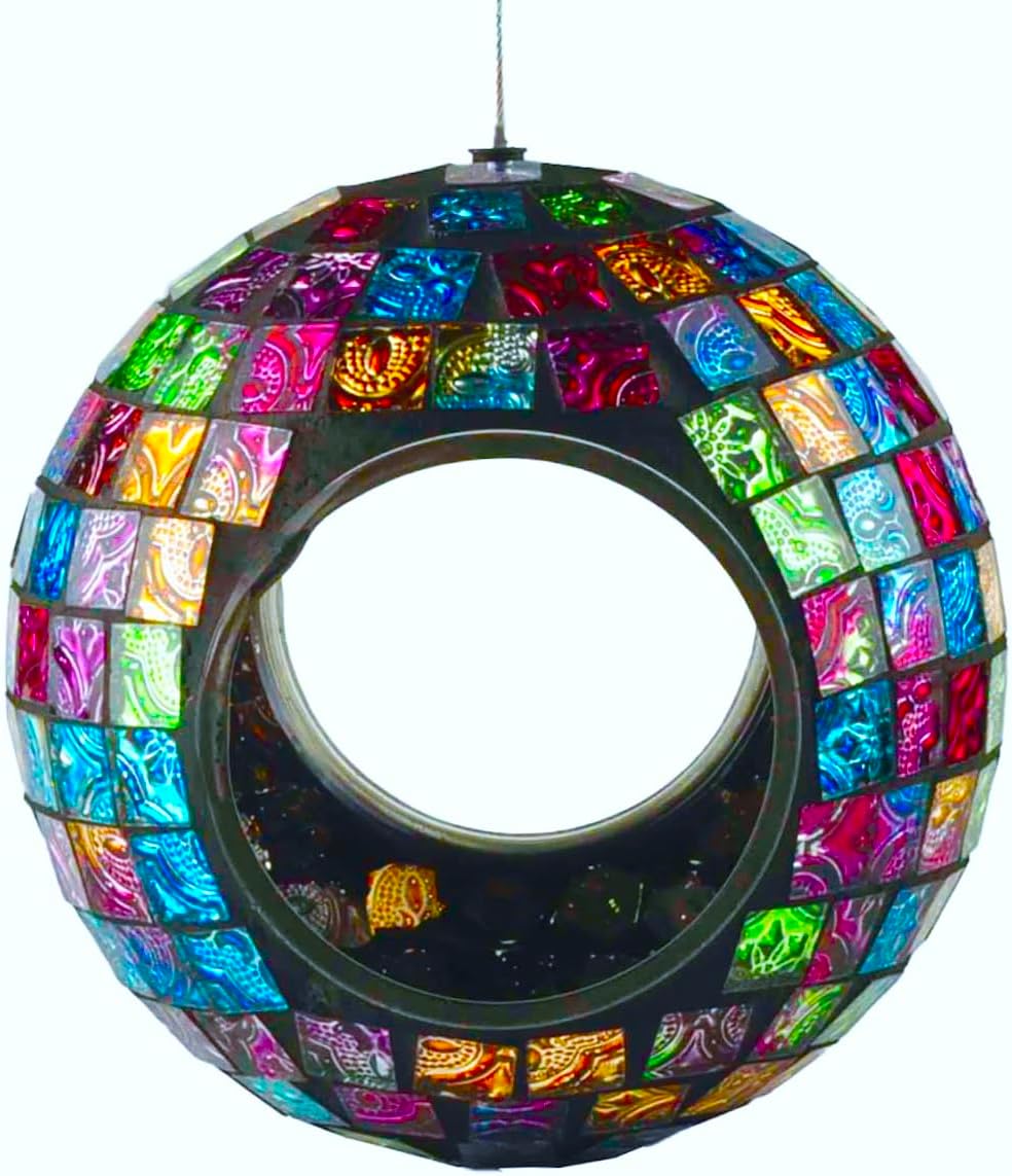 Mosaic Glass Hanging Bird Feeder M802