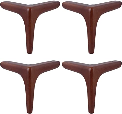 Set of 4 Solid Wood Furniture Legs, Walnut W288