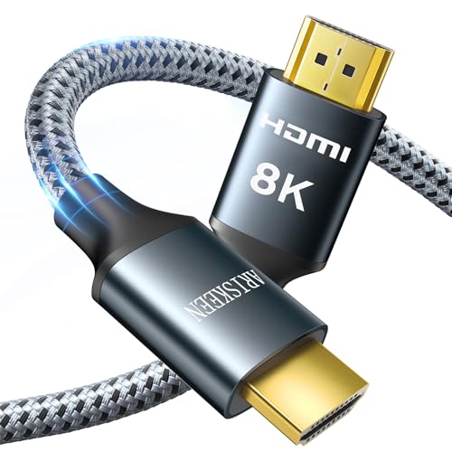 8K HDMI Cable 25FT, 48Gbps High Speed HDMI 2.1, Braided U603075