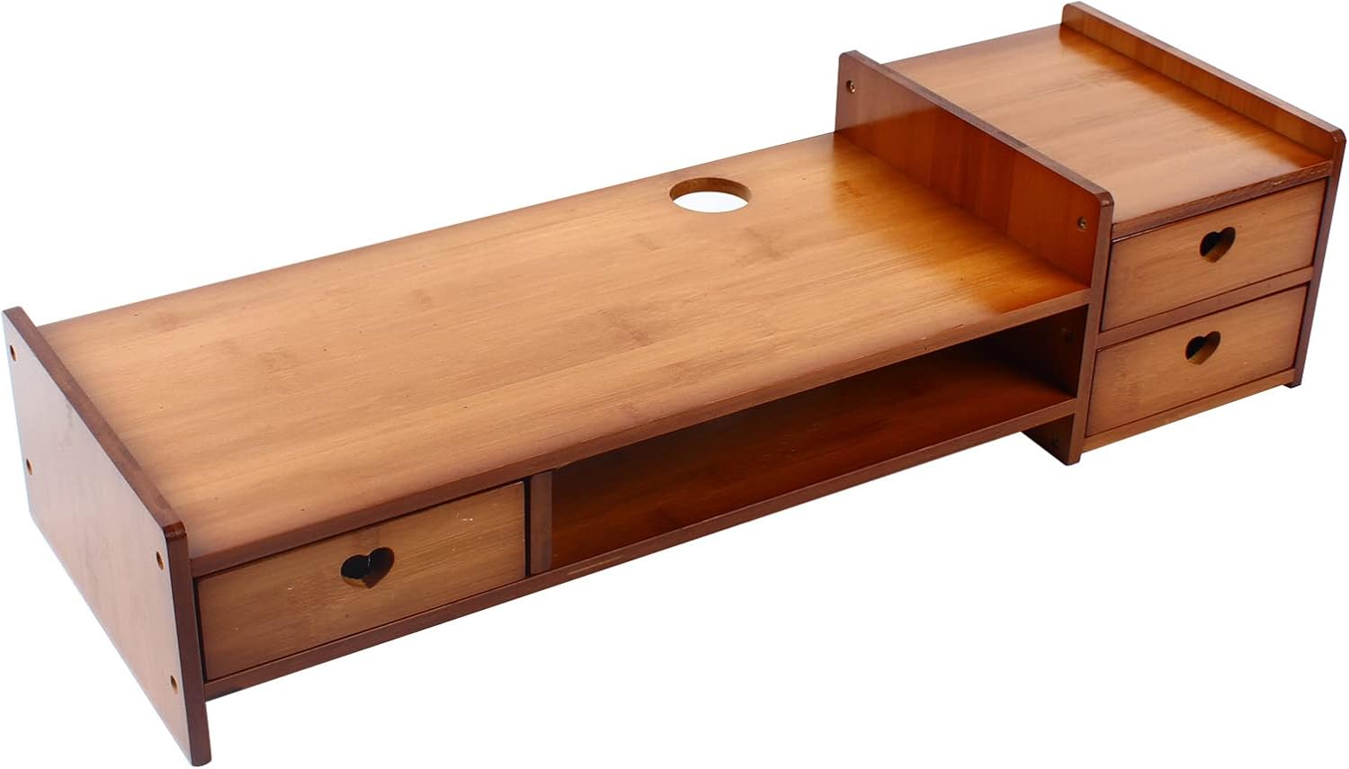 Bamboo Monitor Stand with 3 Drawers H41931