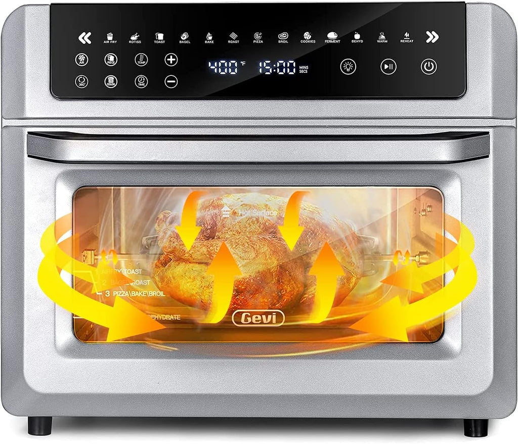 Large Digital LED Screen Convection Air Fryer Toaster Oven Combo with Rotisserie and Dehydrator T274