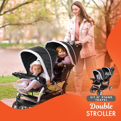 Stormy Double Stroller and Infant Car Seat Travel System, 2 Pc Set F957
