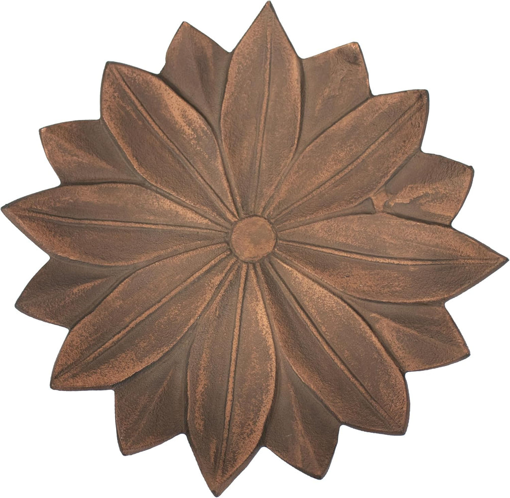 Copper Patina Cast Aluminum Bird Bath Q86297