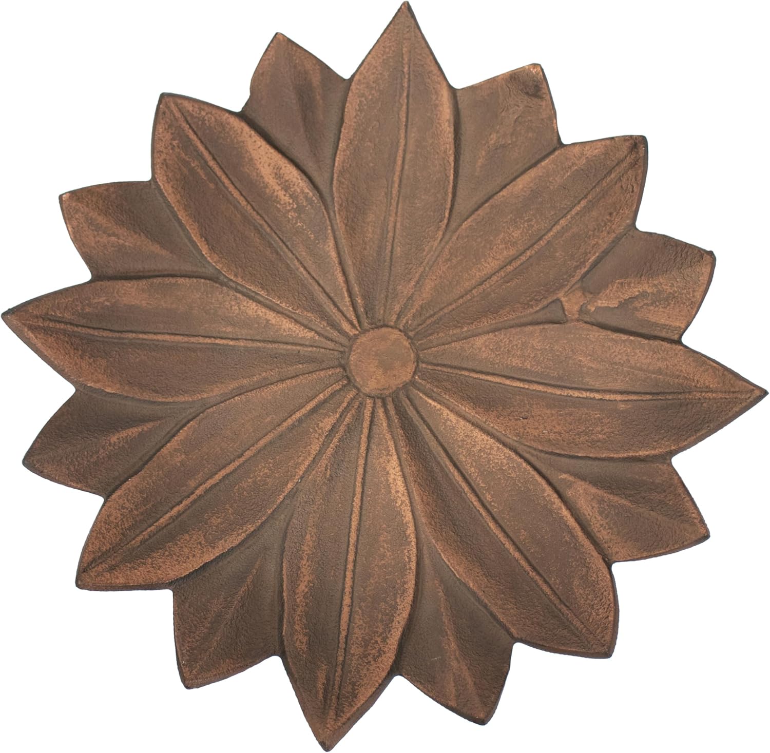 Copper Patina Cast Aluminum Bird Bath Q86297