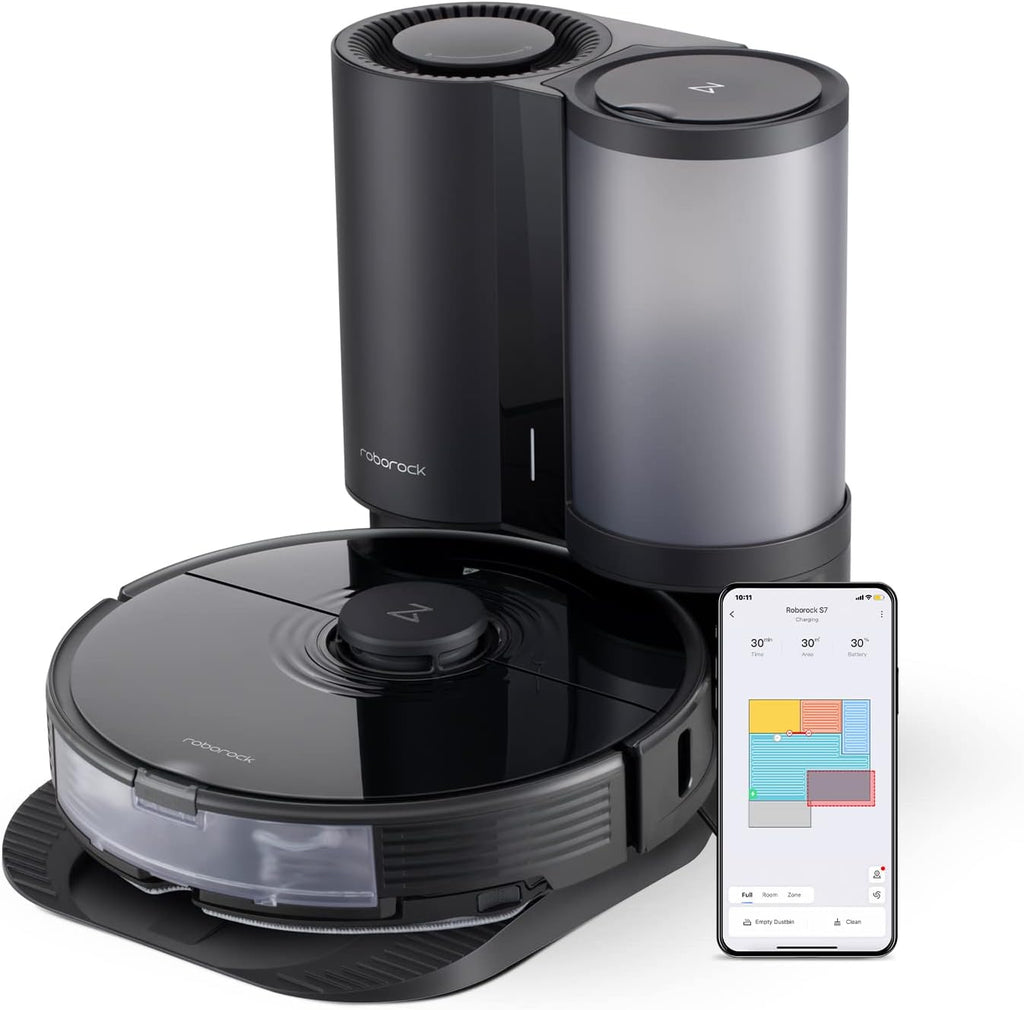 Black Robot Vacuum and Sonic Mop with Self-Empty Dock C78400
