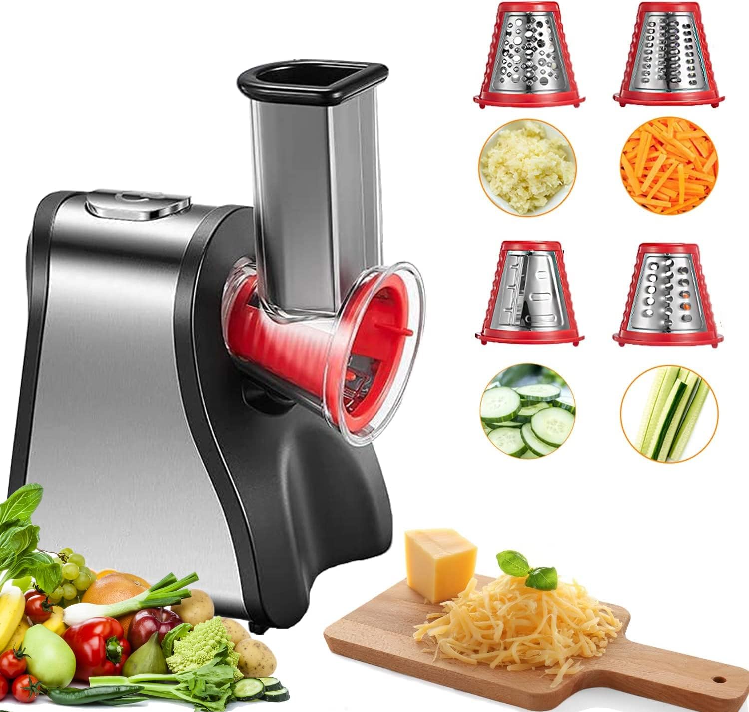 Electric Cheese Grater Salad Maker, Red H251913