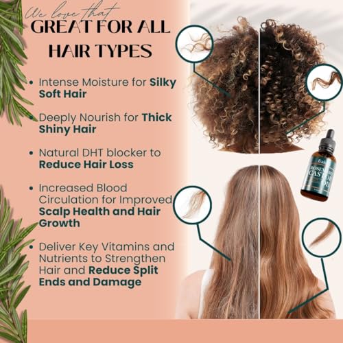 Rosemary Oil for Hair Growth (2oz) with Cold Pressed Castor Oil Y734
