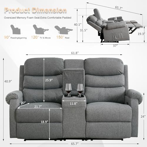 Brown Manual Reclining Loveseat Sofa G688679