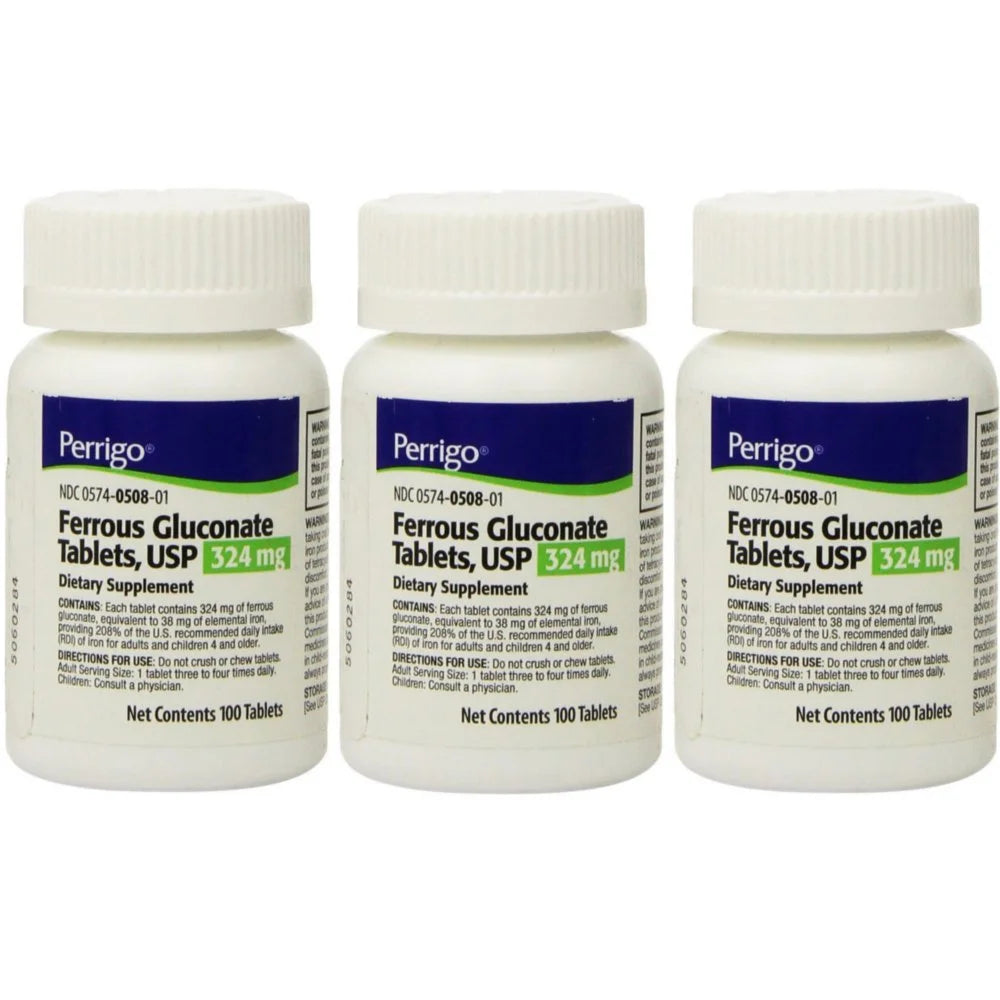 324 mg Ferrous Gluconate Tablets Pack of 3 D346