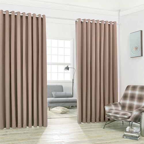 Black Metal Tension Curtain Rod Room Divider I303