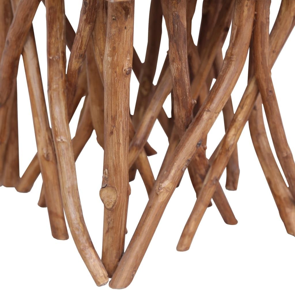 Solid Wood Coffee Table with Log Legs P2229