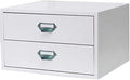 2 Layer Wood Desktop File Organizer with Drawers K624