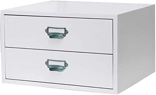 2 Layer Wood Desktop File Organizer with Drawers K624