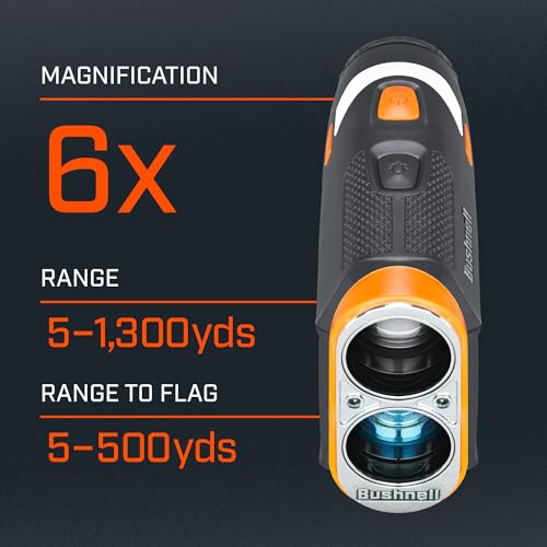 Laser Rangefinder with Slope Switch, 1300 Yard Range 6X Magnification H38807