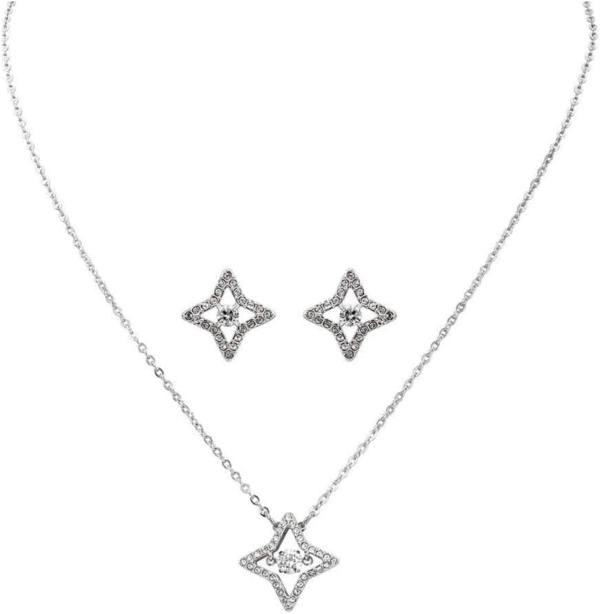 Crystal Necklace and Earring Set E724452