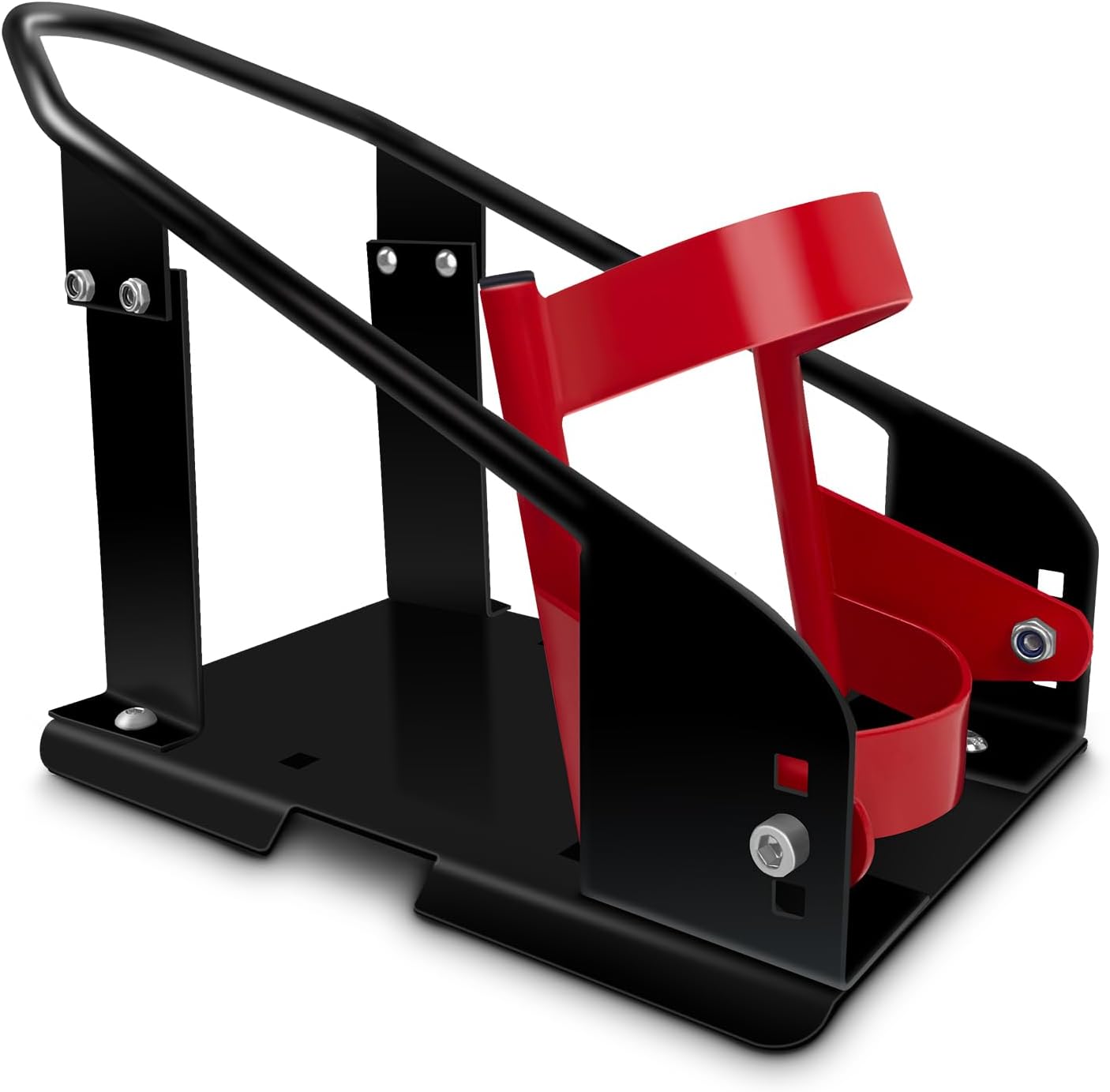 Heavy Duty Steel Motorcycle Wheel Chock, 1800 lbs Capacity Wheel Cradle Holder, Front Wheel Stand with 3 Adjustable Height Holes H132