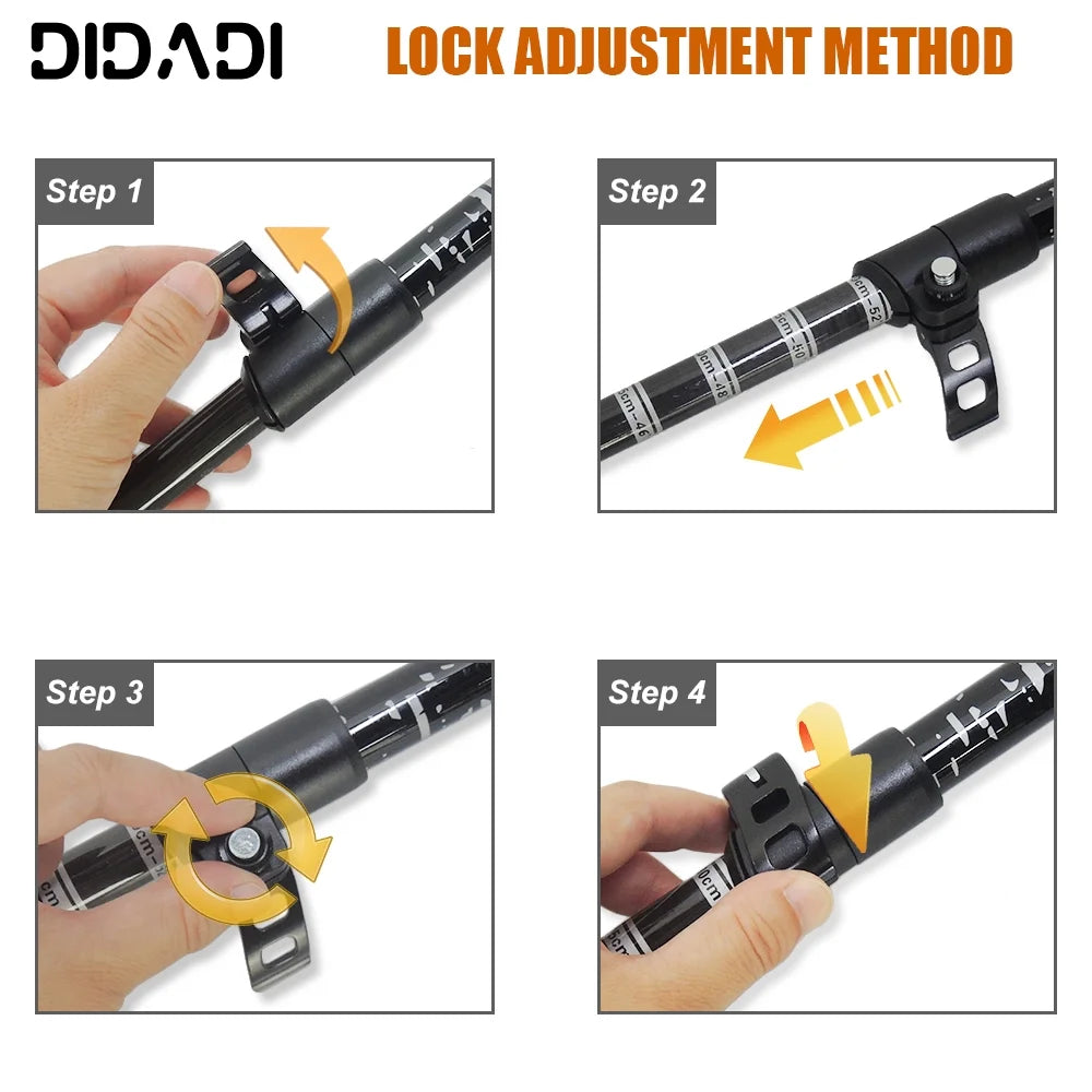 Carbon Fiber Hiking Poles with Anti-Shock & Quick Lock System U772740