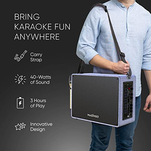 2 Wireless Microphones Bluetooth Portable PA Speaker System with 15" Touch Tablet F23417