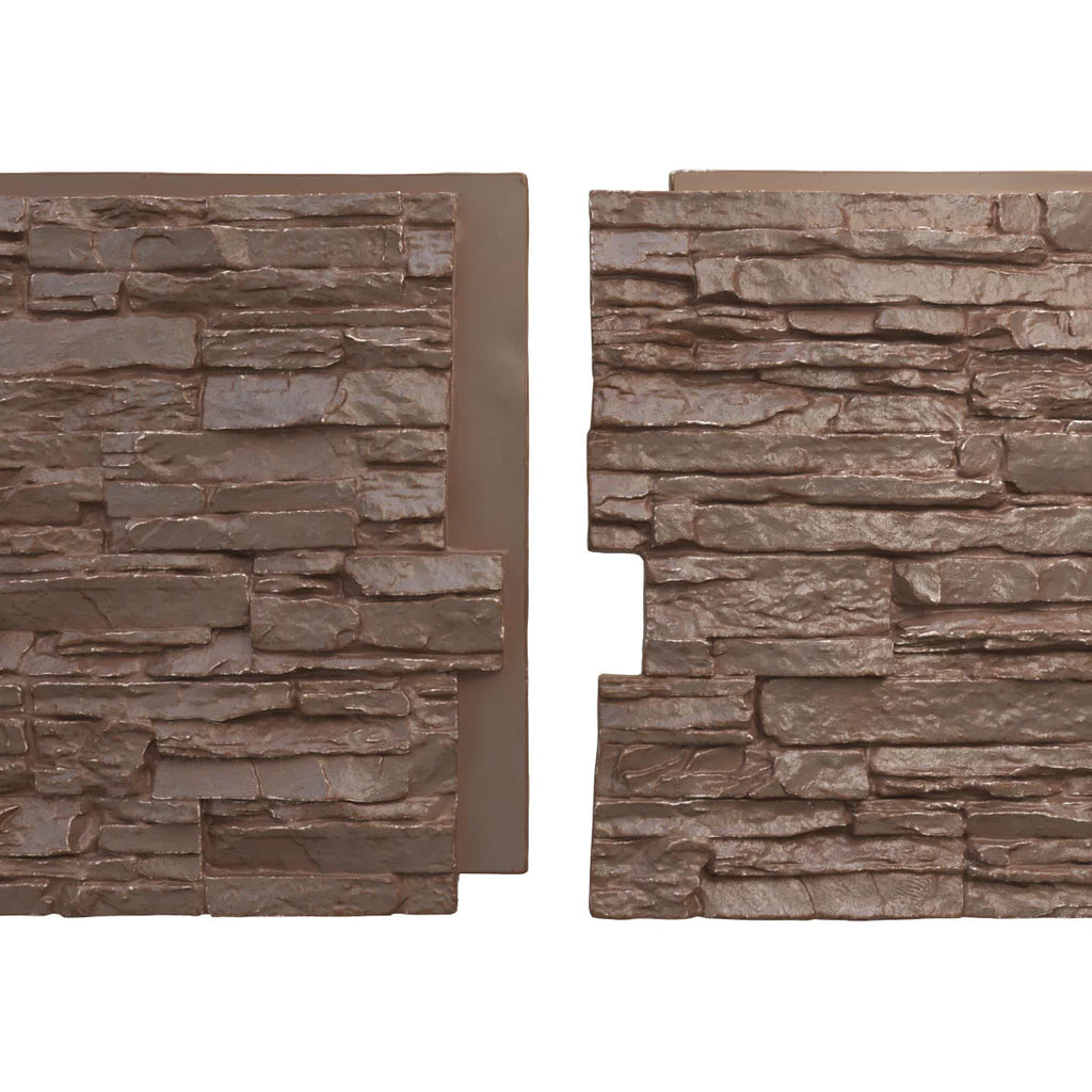 45 3/4"W x 24 1/2"H x 1 1/4"D Autumn Bronze Faux Stone Siding Panel W483
