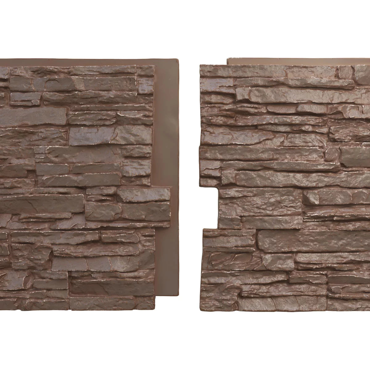 45 3/4"W x 24 1/2"H x 1 1/4"D Autumn Bronze Faux Stone Siding Panel W483