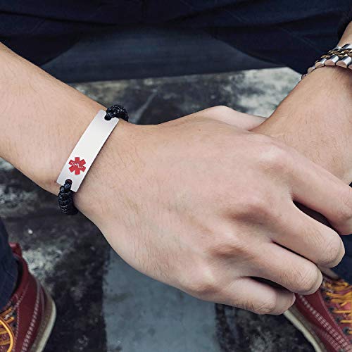 Braided Rope Medical Alert ID Bracelet Z334728