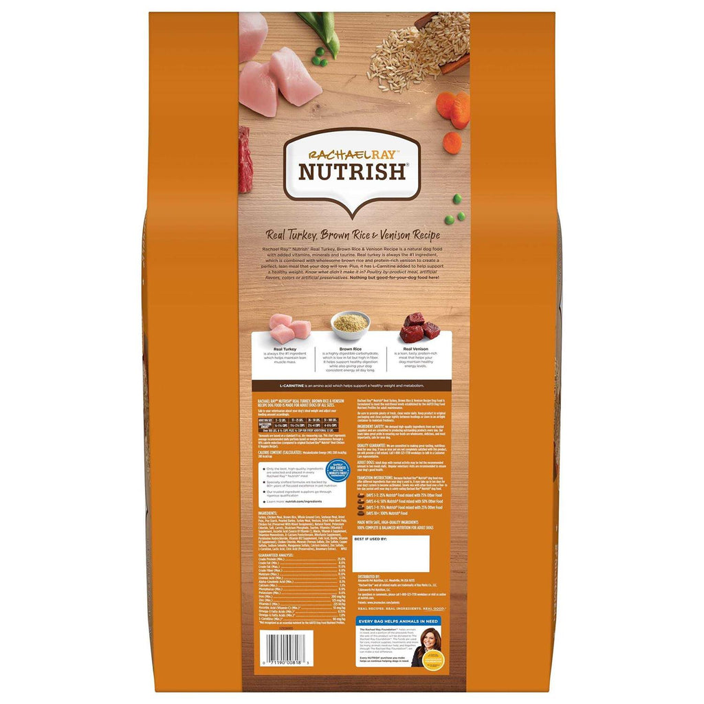 Real Turkey Brown Rice & Venison Recipe Dry Dog Food K8733