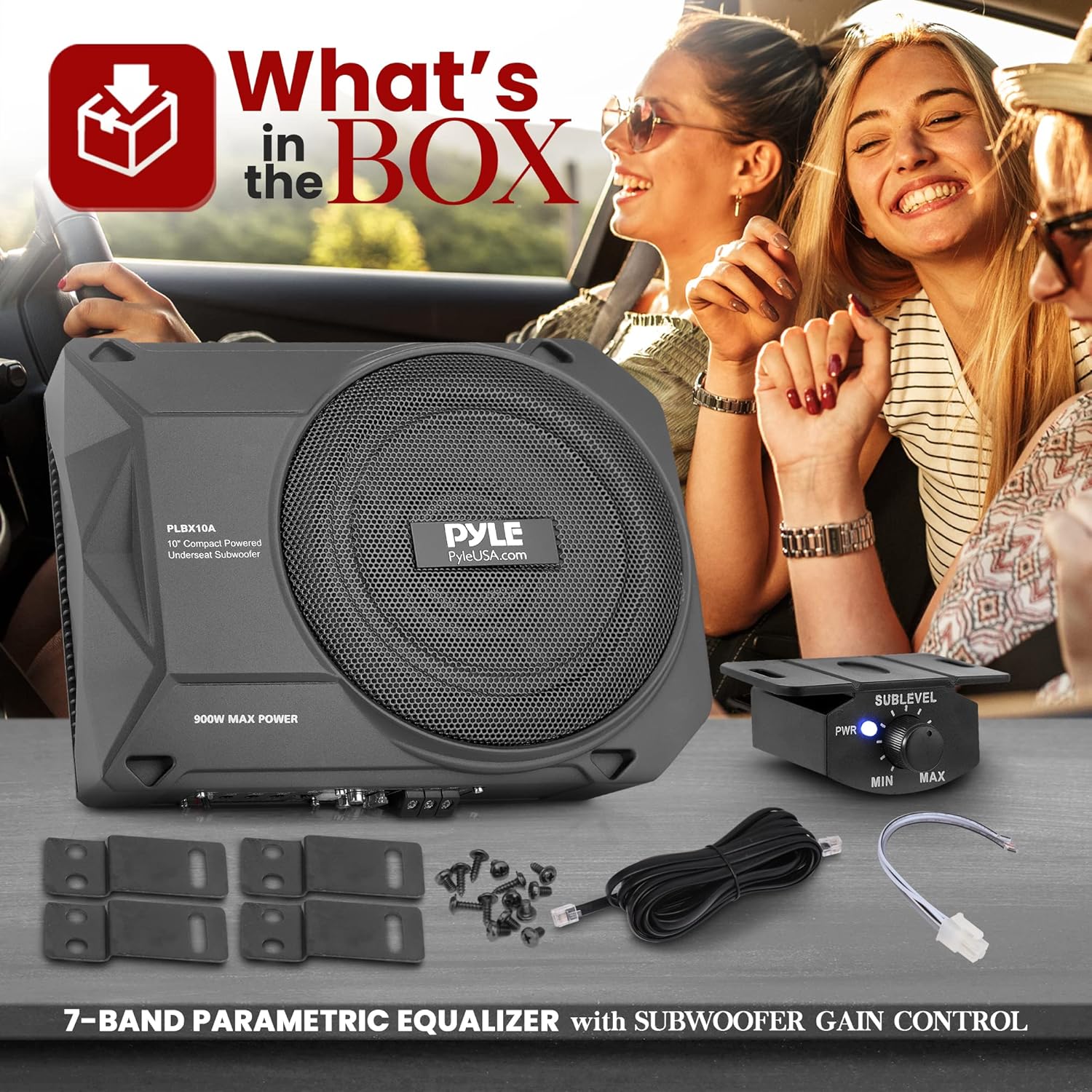 10-Inch Low-Profile Amplified Subwoofer System L708