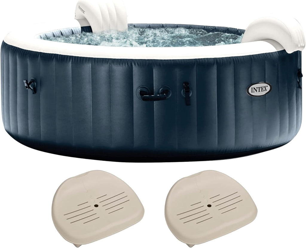 Portable Inflatable Hot Tub, 85" x 28" with Set of 2 Seats N45106