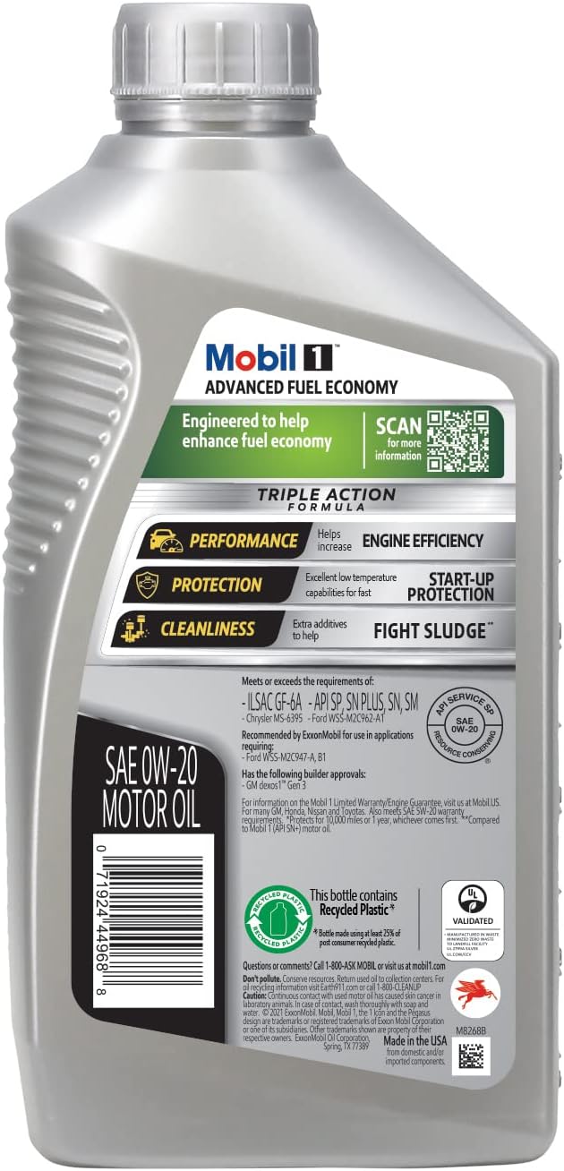 6-pack of 1 quarts Full Synthetic Motor Oil 0W-20 L255
